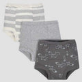 Gerber Baby Boy 3-Pack Training Pants Grey/Cream (3T)