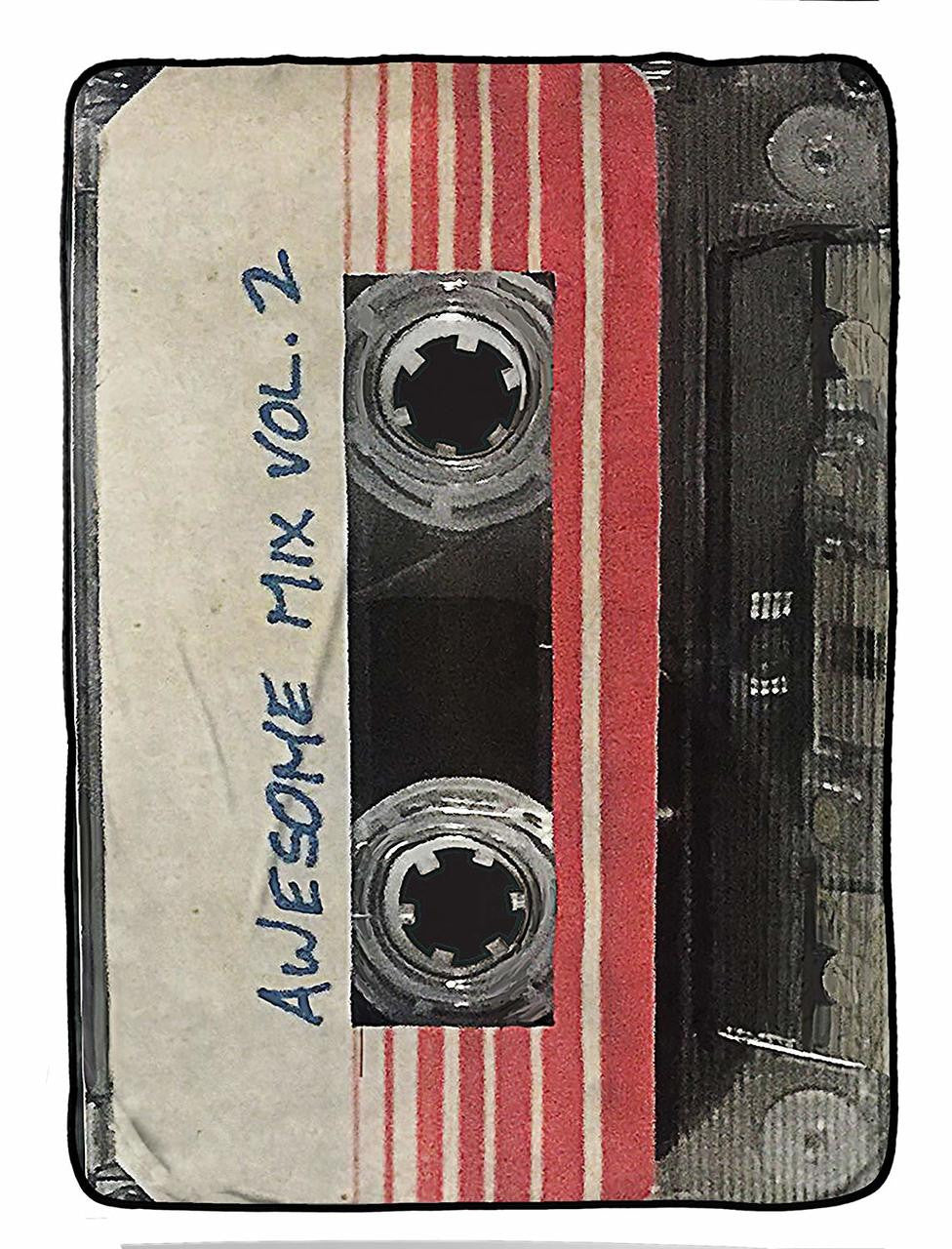 Marvel Guardians of the Galaxy 2 Vol 2' Plush Twin Blanket, Cassette Tape Red
