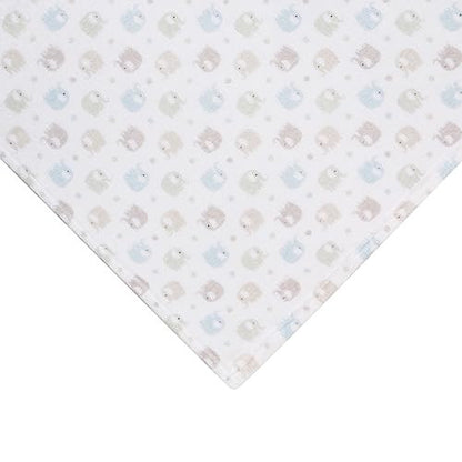 Baby Travel Swaddle Blue and Gray Elephant, Size 0-3 Months