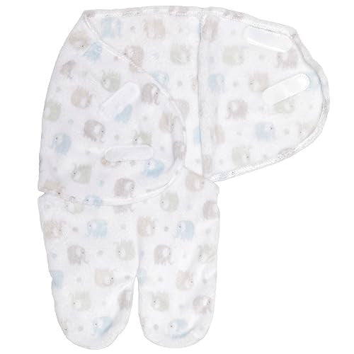 Baby Travel Swaddle Blue and Gray Elephant, Size 0-3 Months