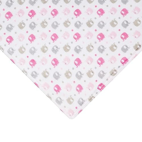 Baby Travel Swaddle Pink and Gray Elephant, Size 0-3 Months