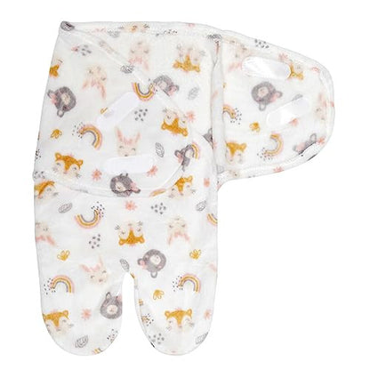 Baby Travel Swaddle Rainbows, Bears and Fox , Size 0-3 Months
