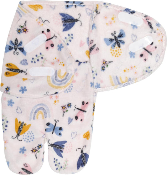 Baby Travel Swaddle Rainbow and Butterflies, Size 0-3 Months