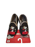 Peanuts Snoopy Boys Micro Suede Slippers House Shoes (S 5/6, Black)
