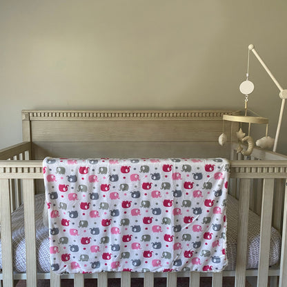 Everyday Kids Baby Blanket Pink Elephant