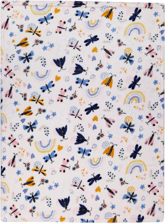 Baby Blanket Butterflies and Rainbows , 30"x 40"