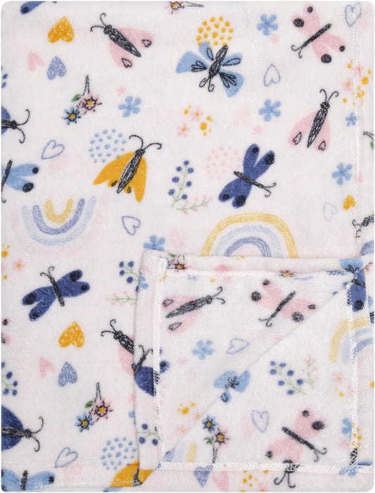 Baby Blanket Butterflies and Rainbows , 30"x 40"