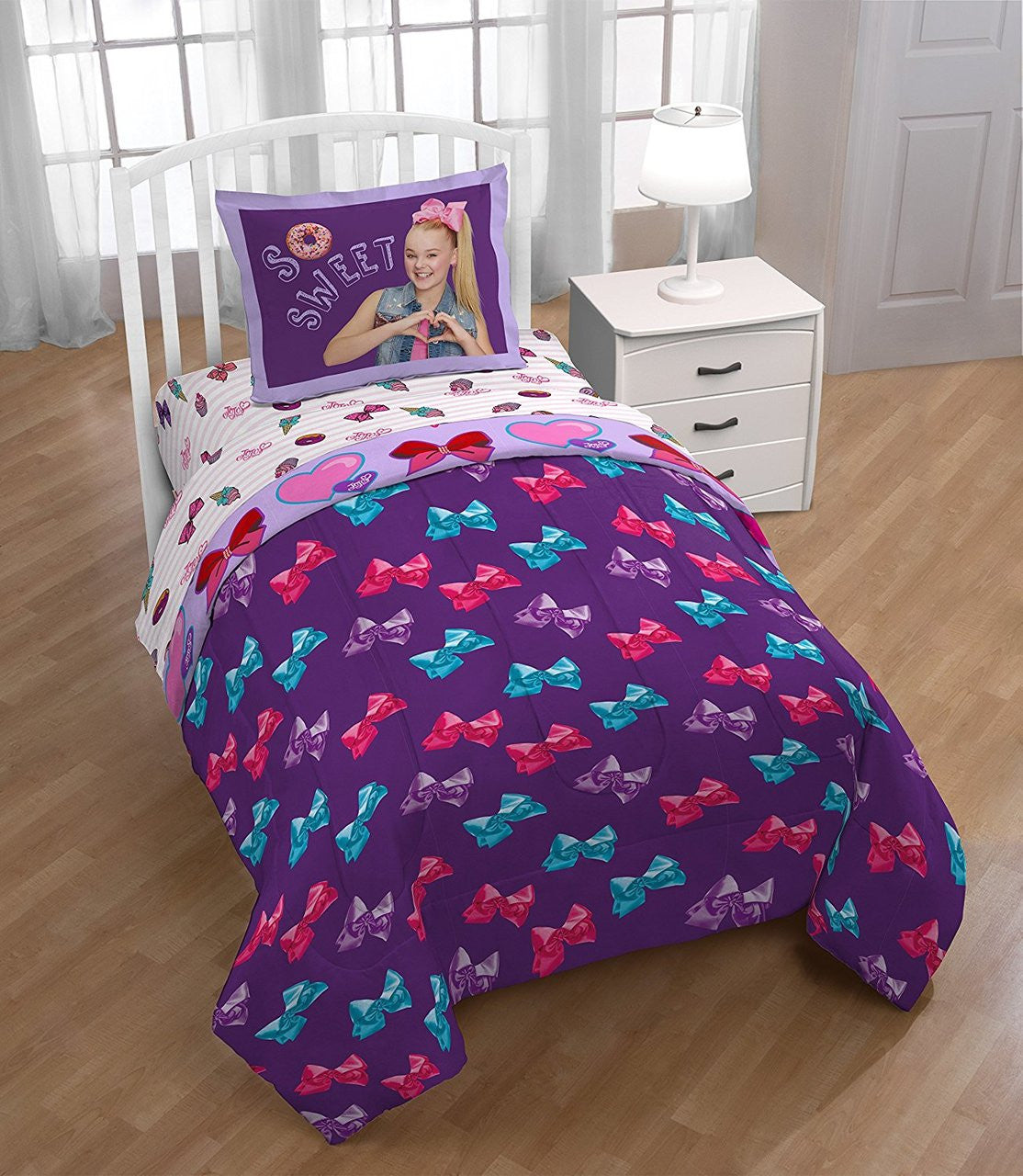 JoJo Siwa Sweet Life Twin/Full Purple Comforter and Sham
