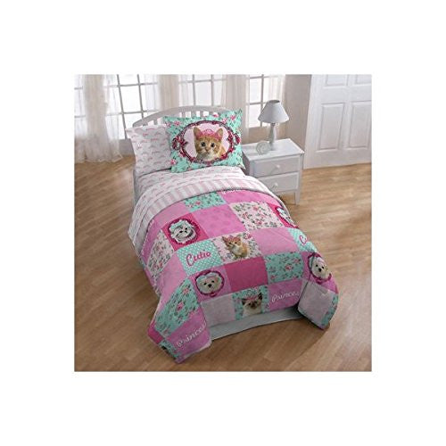 Princess Kitty "Kitty/Puppy" Twin Size Comforter Set
