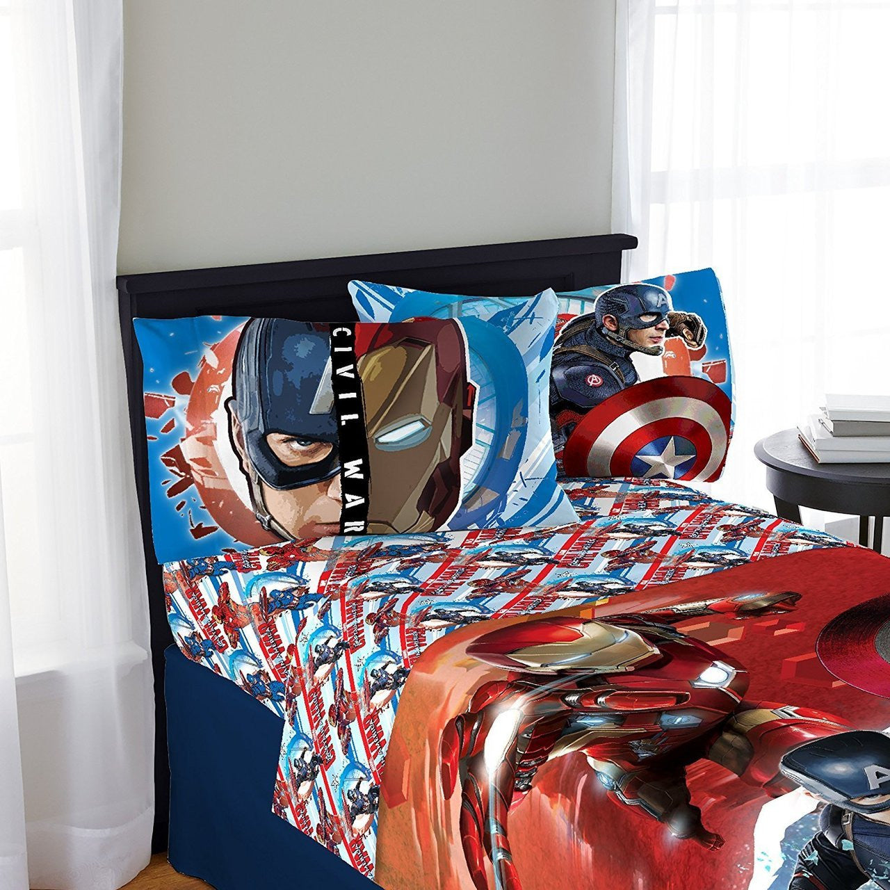 Marvel Captain America Cival War 3 Piece Twin Sheet Set