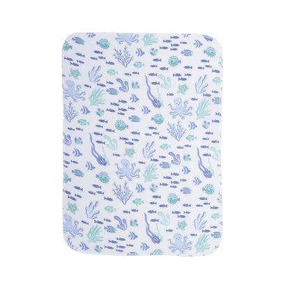 EVERYDAY KIDS 12 Pack Burp Cloths - Ocean/Boats/Whales