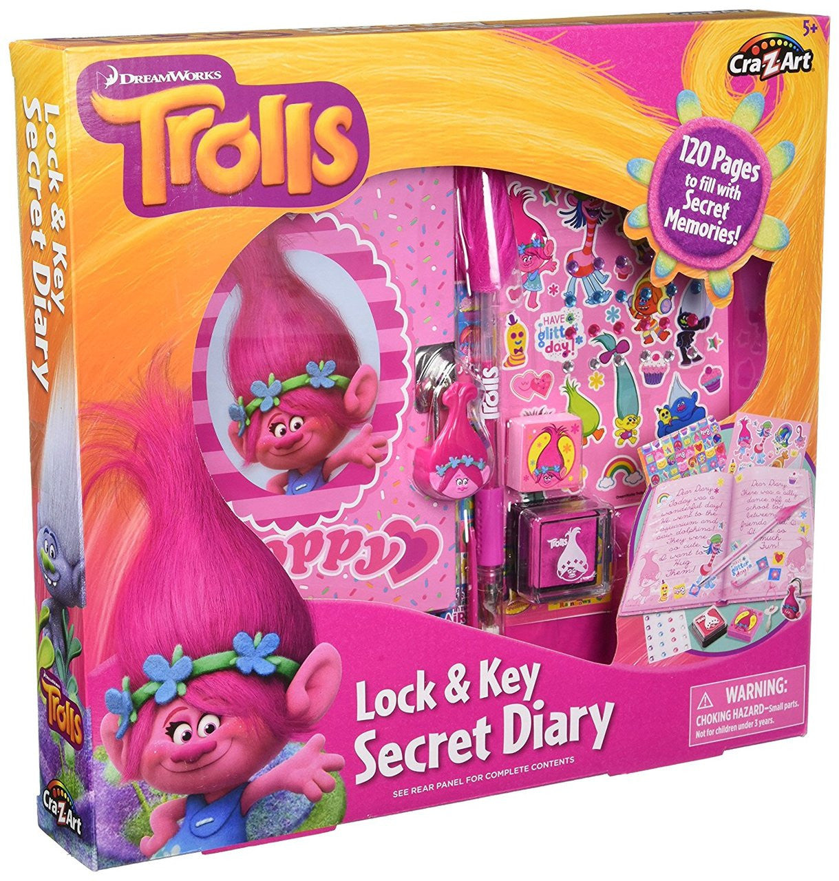 Cra-Z-Art Trolls Lock & Key Secret Diary