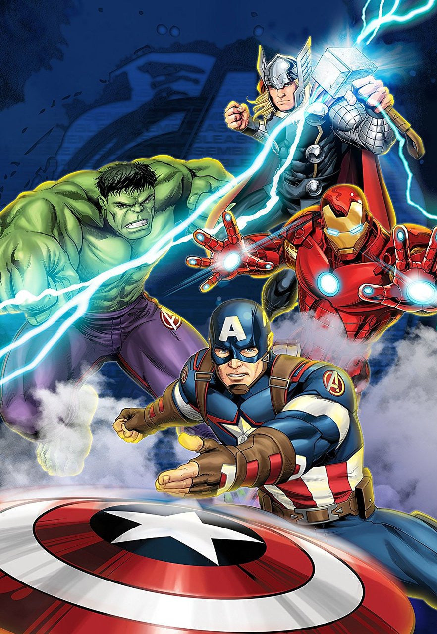 Marvel Avengers 'Blue Circle' Window Drapes