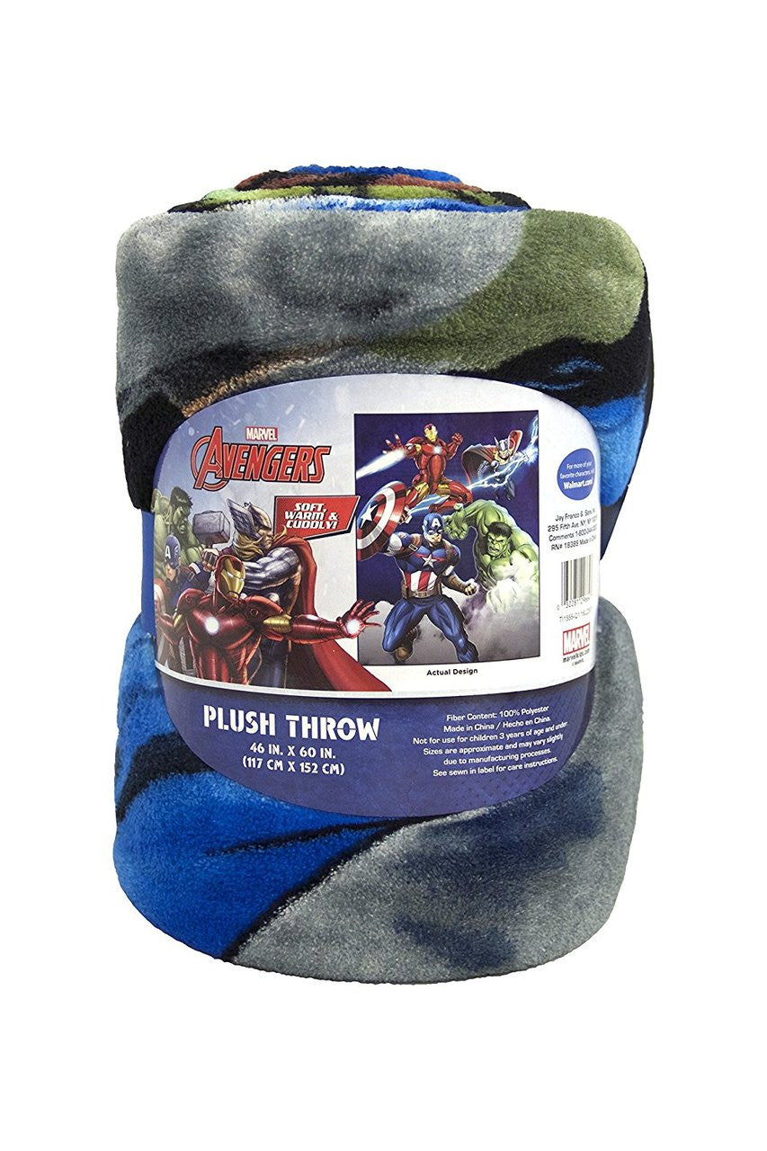 Marvel Avengers 'Blue Circle' Fleece Plush Throw