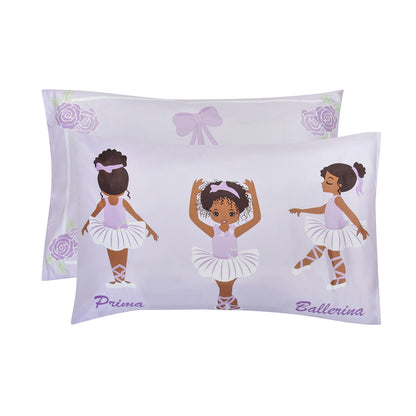 Everyday Kids 2 Piece African American Ballerina Toddler Sheets Set