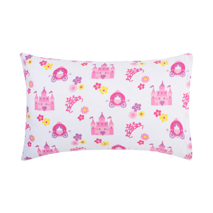 EVERYDAY KIDS 2-Pack Toddler Travel Pillowcases - Princess Storyland
