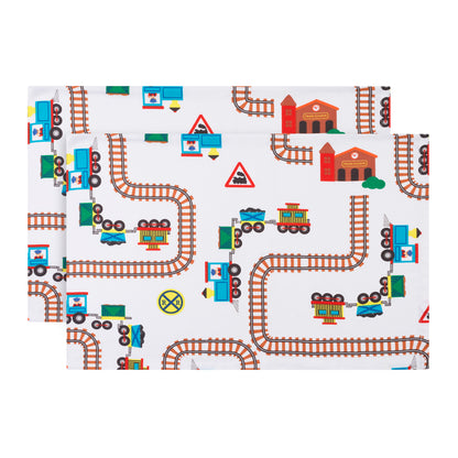 EVERYDAY KIDS 2-Pack Toddler Travel Pillowcases - Choo Choo Train