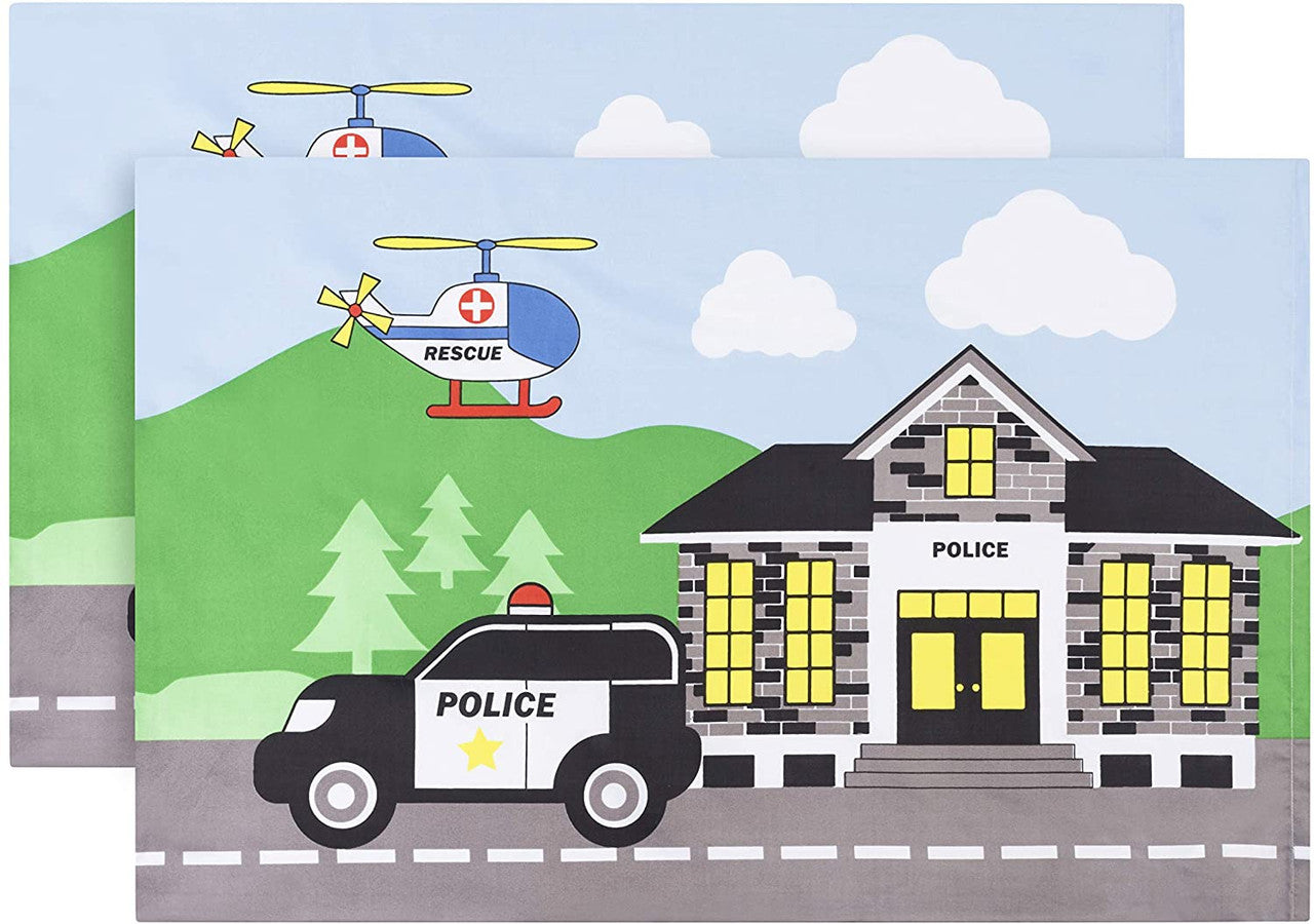 Everyday Kids Toddler Sheet Set - Fire Police Rescue