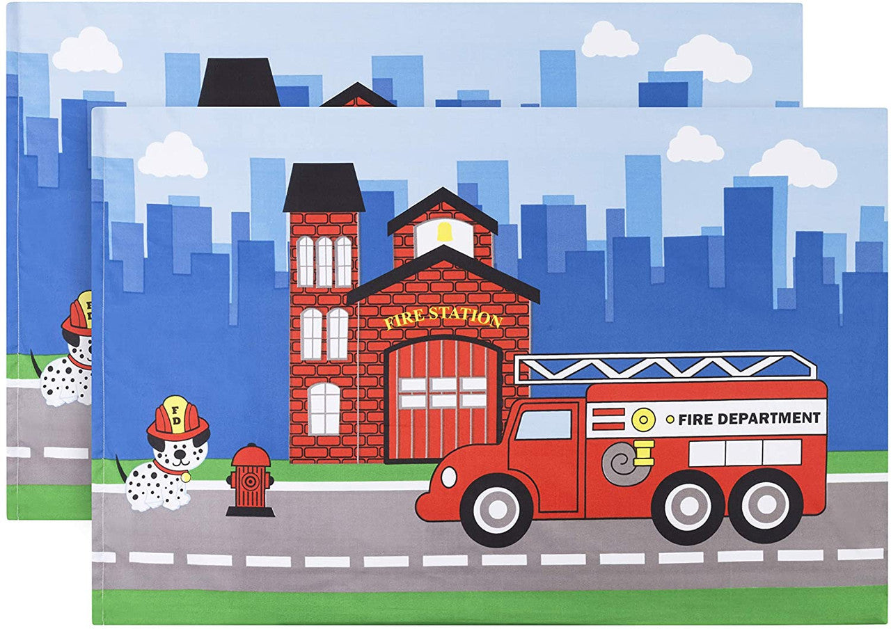 Everyday Kids Toddler Sheet Set - Fire Police Rescue