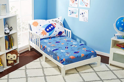 Everyday Kids 2 Piece Toddler Sheet Set - Outer Space Adventures