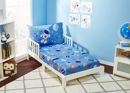 Everyday Kids 2 Piece Toddler Sheet Set - Outer Space Adventures