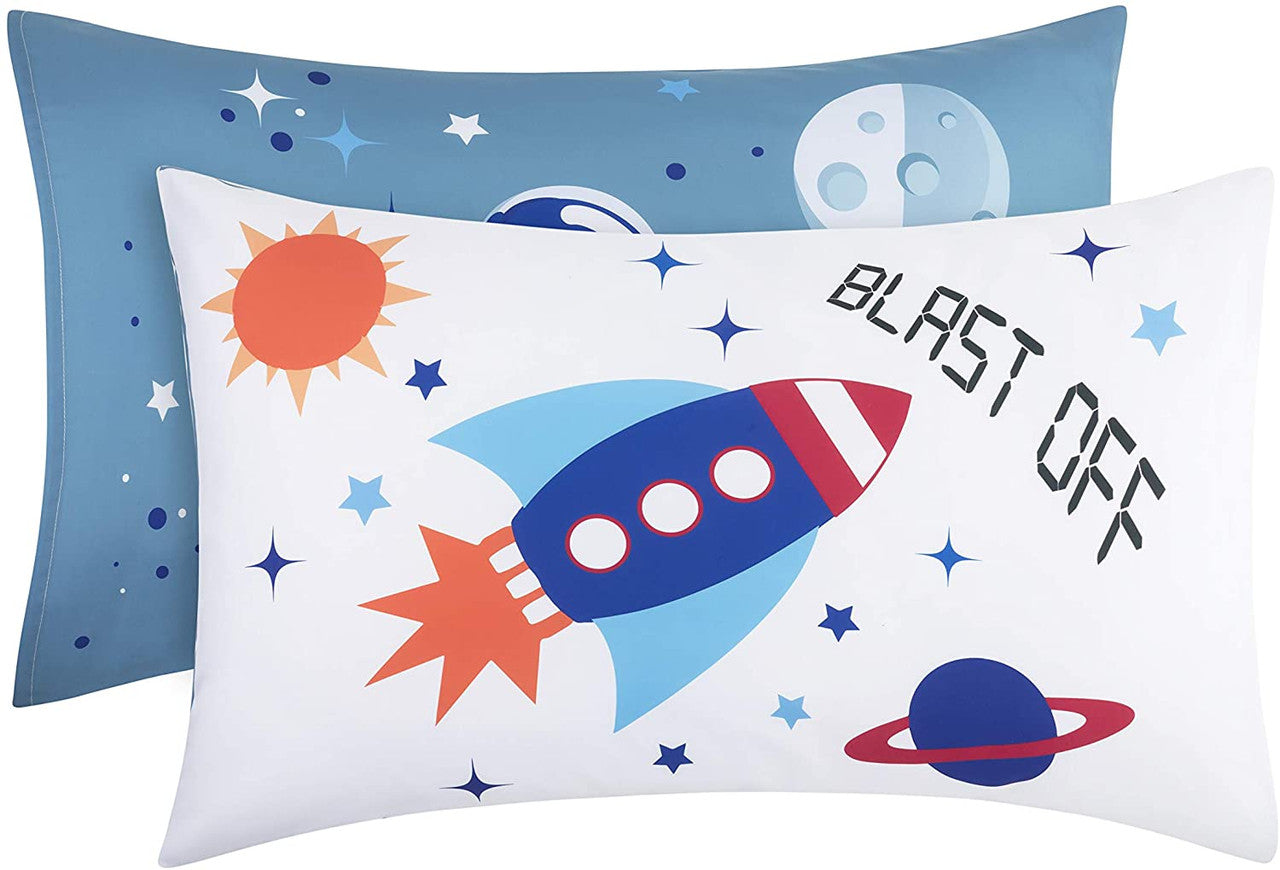 Everyday Kids 2 Piece Toddler Sheet Set - Outer Space Adventures