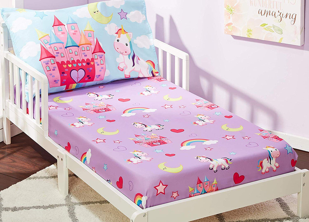 Everyday 2 Piece Kids Toddler Sheet Set - Unicorn Dreams