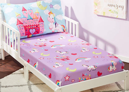 Everyday 2 Piece Kids Toddler Sheet Set - Unicorn Dreams