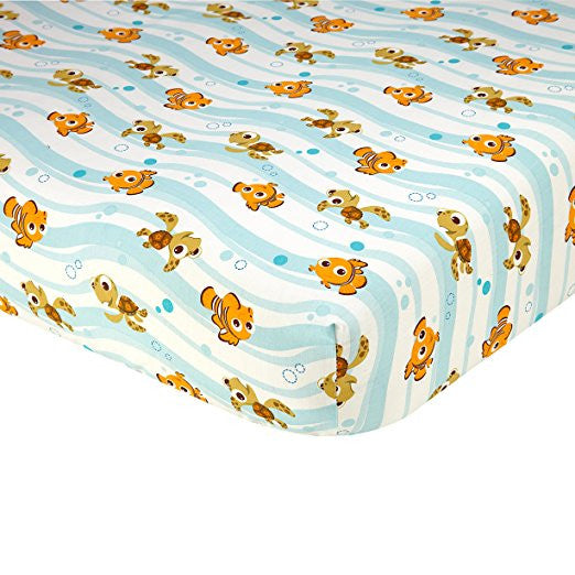 Disney Finding Nemo Crib Sheet, Blue