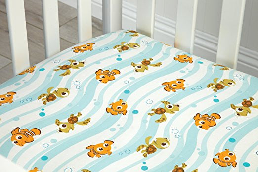Disney Finding Nemo Crib Sheet, Blue