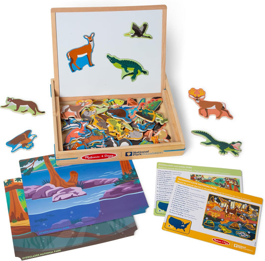 Melissa & Doug National Parks Wooden Picture Matching Magnetic Game, Animal Magnets Activity Toy for Kids Ages 3+