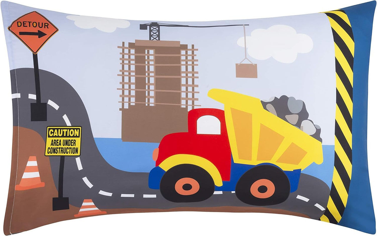 Everyday Kids Under Construction 4PC Full Size Bed Sheet Set