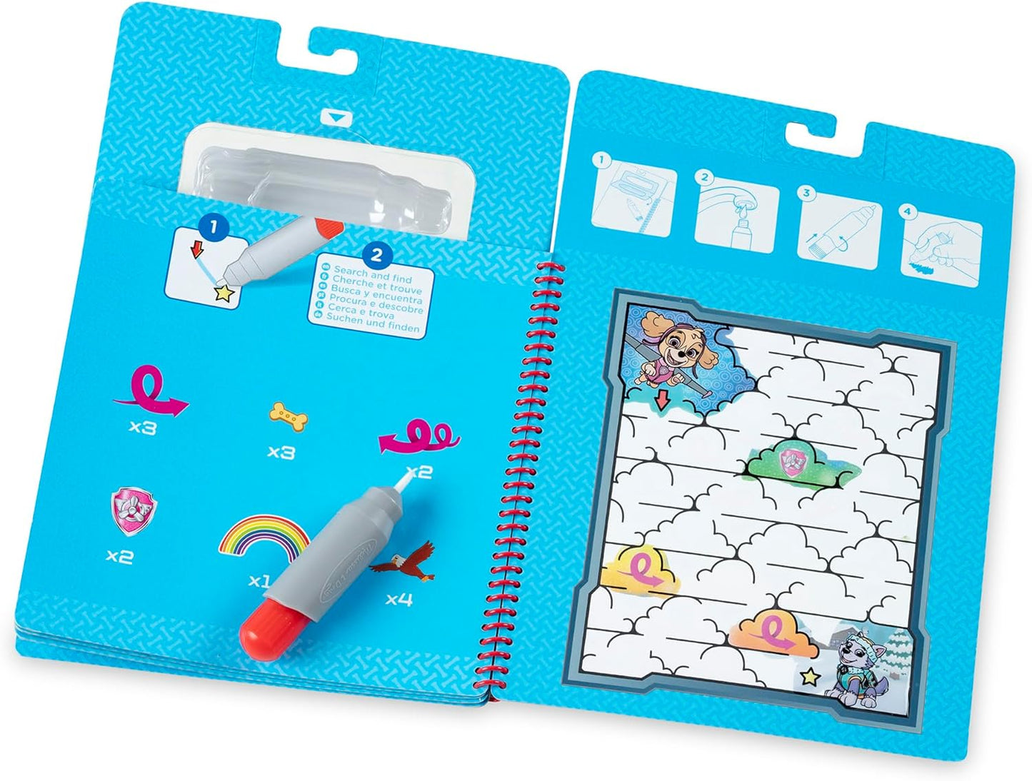 Melissa & Doug PAW Patrol Water Wow! Skye Water Reveal Travel Activity Book, Reusable Coloring Pad for Kids Ages 3+