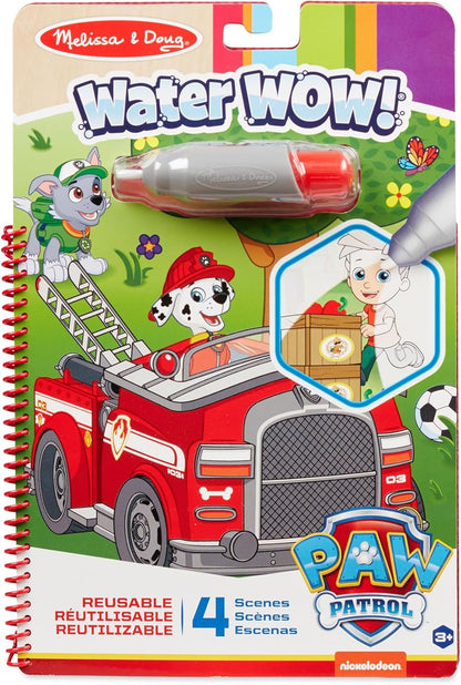 Melissa & Doug PAW Patrol Water Wow! Marshall Water Reveal Travel Activity Book, Reusable Coloring Pad for Kids Ages 3+
