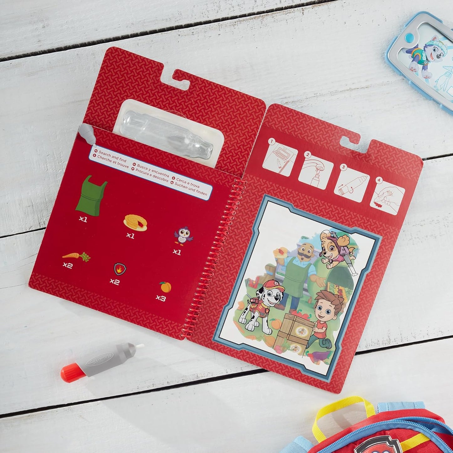 Melissa & Doug PAW Patrol Water Wow! Marshall Water Reveal Travel Activity Book, Reusable Coloring Pad for Kids Ages 3+