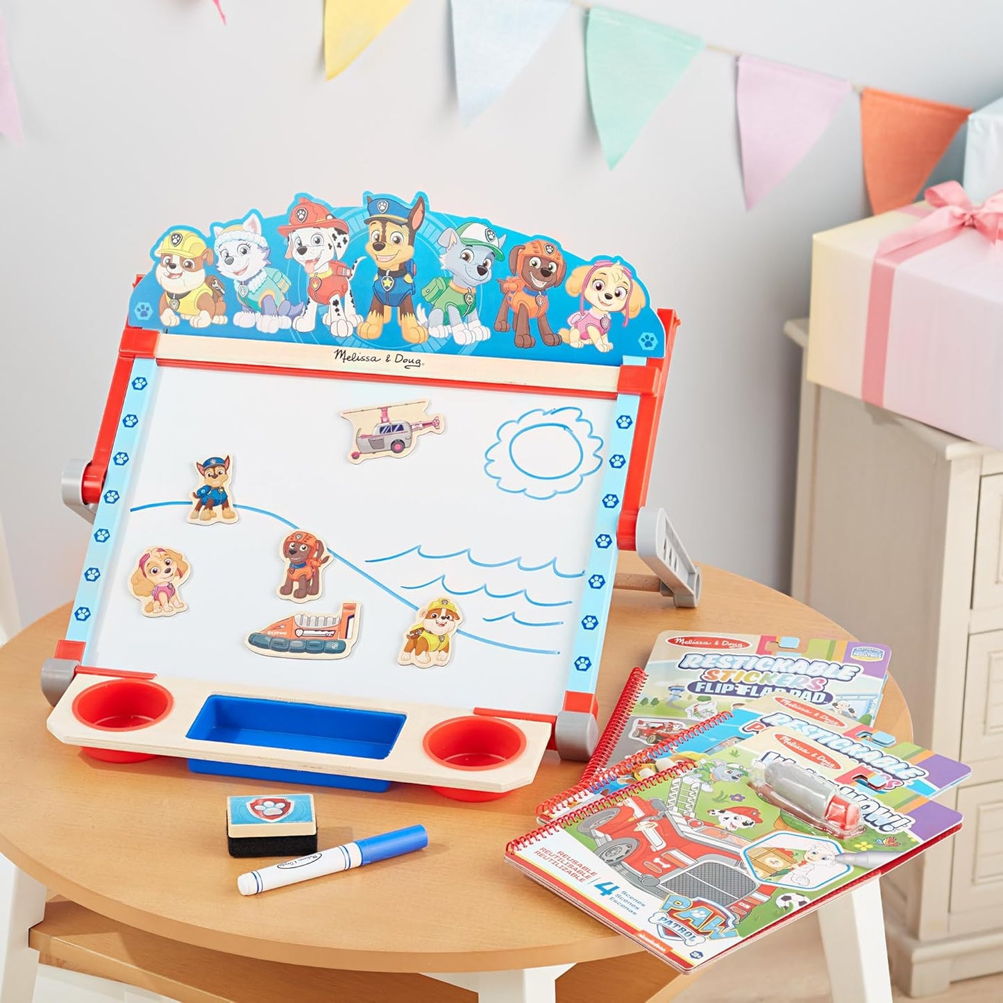 Melissa & Doug PAW Patrol Water Wow! Marshall Water Reveal Travel Activity Book, Reusable Coloring Pad for Kids Ages 3+