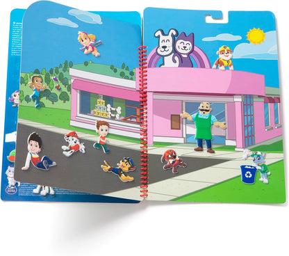 Melissa & Doug PAW Patrol Restickable Puffy Stickers Adventure Bay Play Set, Reusable Sticker Activity Toy for Kids