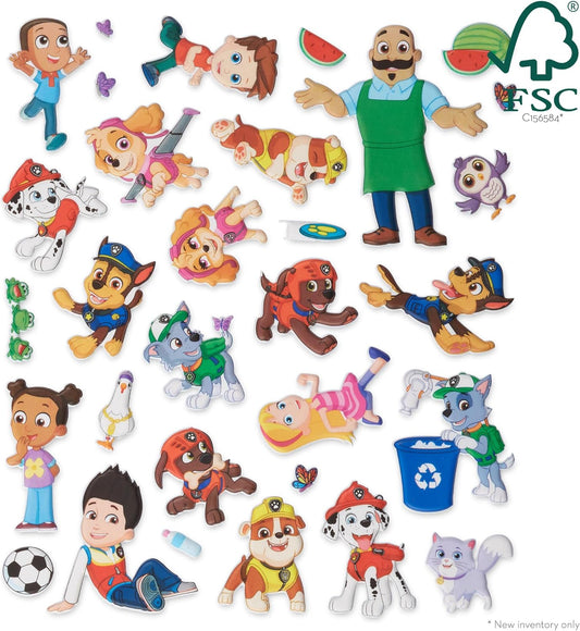 Melissa & Doug PAW Patrol Restickable Puffy Stickers Adventure Bay Play Set, Reusable Sticker Activity Toy for Kids