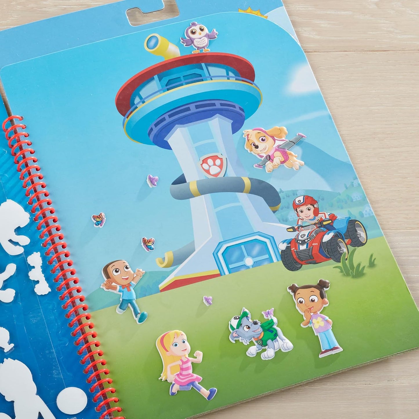 Melissa & Doug PAW Patrol Restickable Puffy Stickers Adventure Bay Play Set, Reusable Sticker Activity Toy for Kids