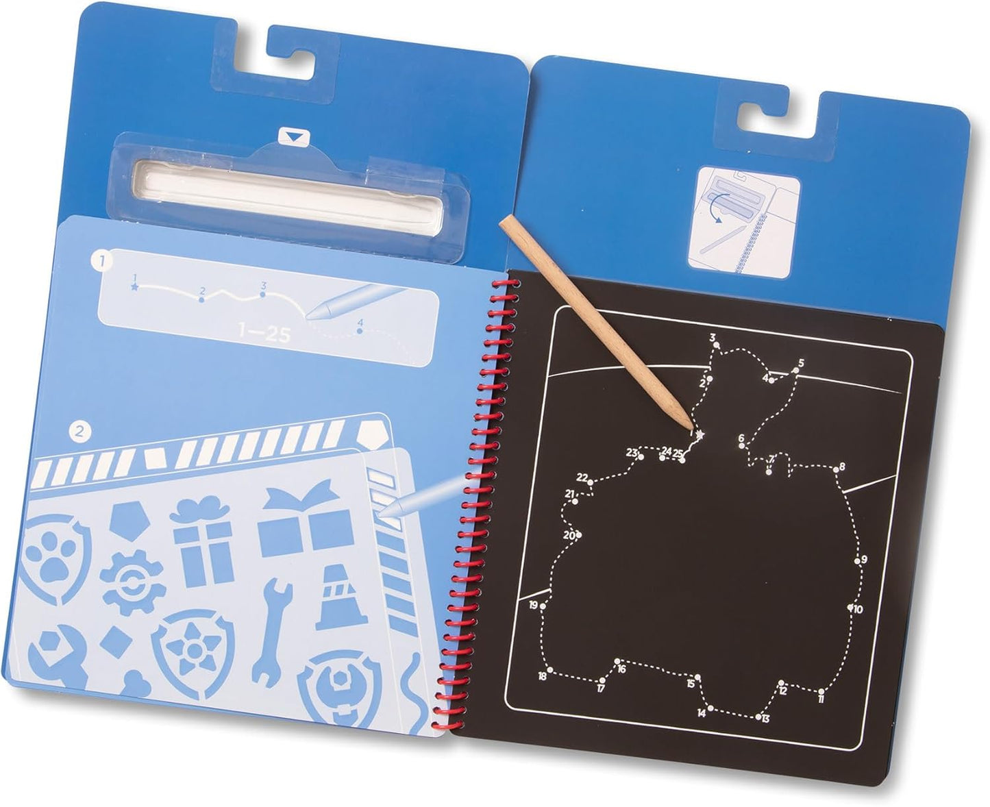 Melissa & Doug PAW Patrol Scratch Art Pad – Chase Color Reveal Travel Activity Pad for Kids