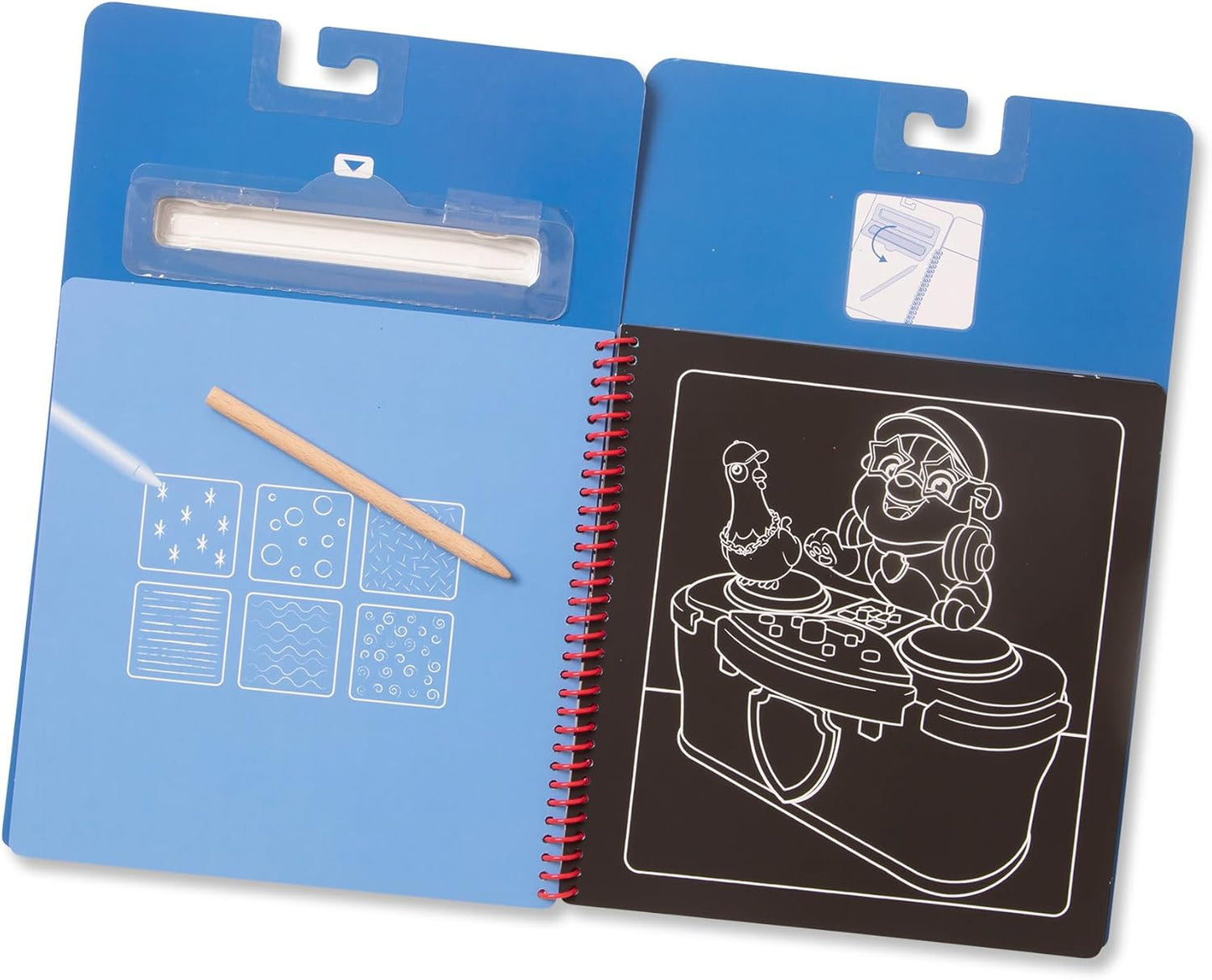 Melissa & Doug PAW Patrol Scratch Art Pad – Chase Color Reveal Travel Activity Pad for Kids