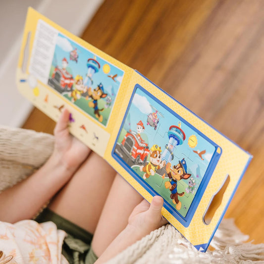 Melissa & Doug PAW Patrol Take-Along Magnetic Jigsaw Puzzle Set, 2 x 15 Pieces, Travel Activity Toy for Kids Ages 3+