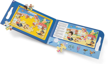 Melissa & Doug PAW Patrol Take-Along Magnetic Jigsaw Puzzle Set, 2 x 15 Pieces, Travel Activity Toy for Kids Ages 3+