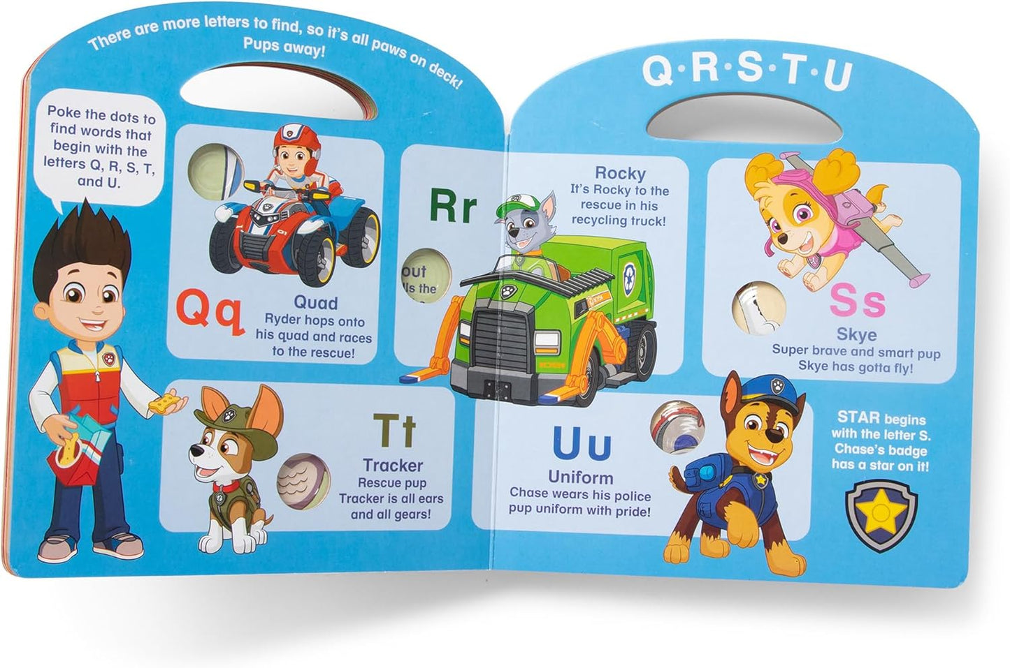 Melissa & Doug PAW Patrol Poke-A-Dot Alphabet Adventure Children’s Book, Interactive ABC Learning Toy for Kids