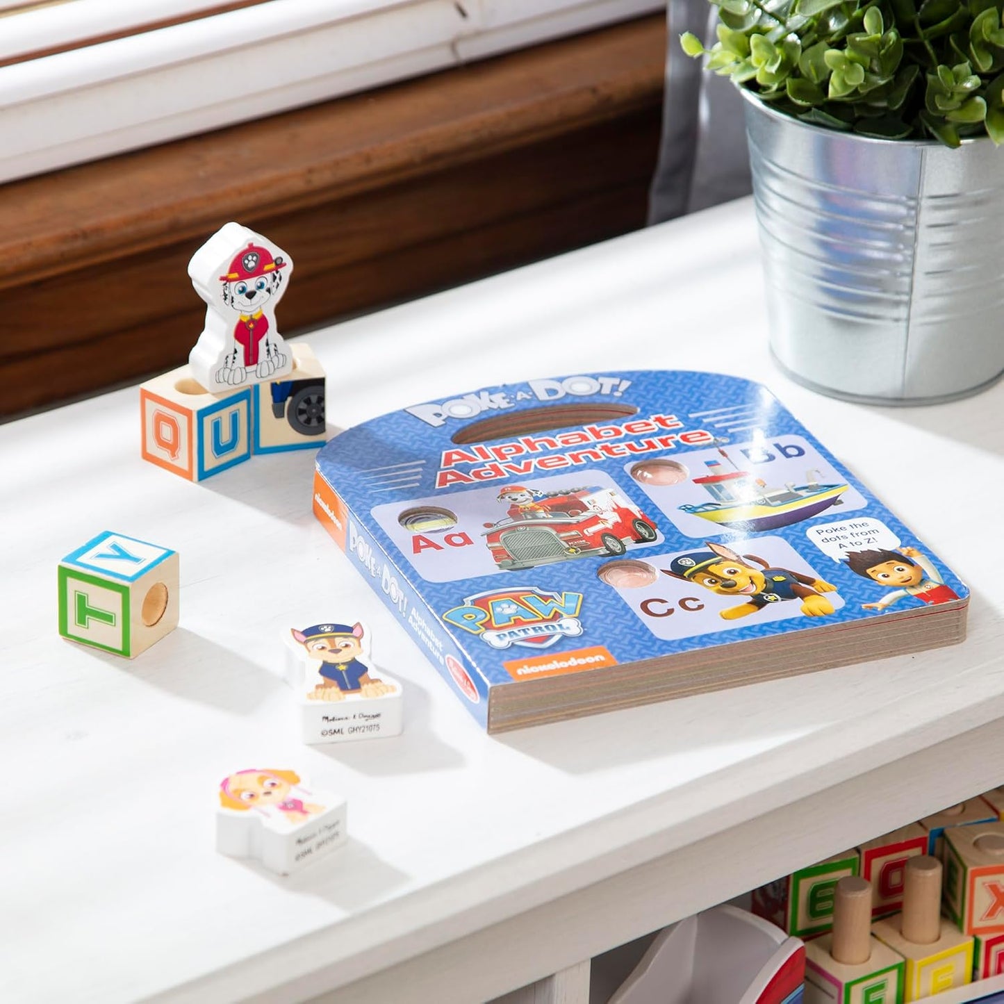 Melissa & Doug PAW Patrol Poke-A-Dot Alphabet Adventure Children’s Book, Interactive ABC Learning Toy for Kids