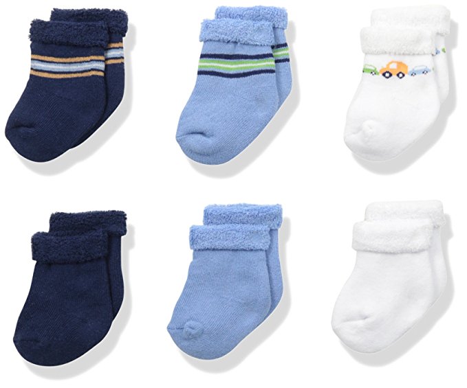 Gerber Baby Boys 6-Pack Variety Socks - Transportation