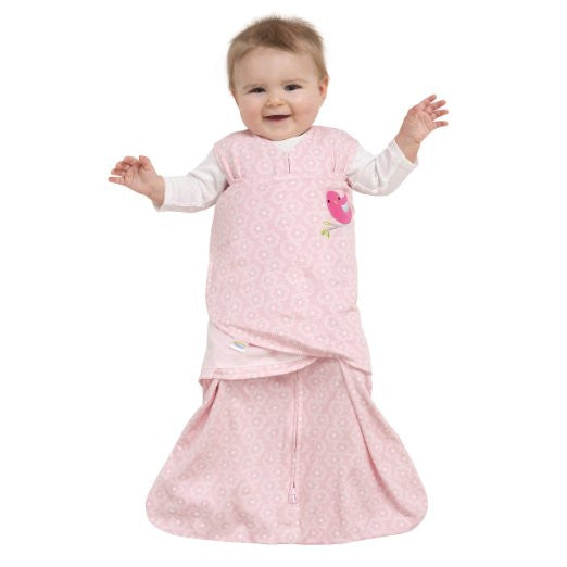 Halo Sleepsack 100% Cotton Swaddle, Pink Floral, Small