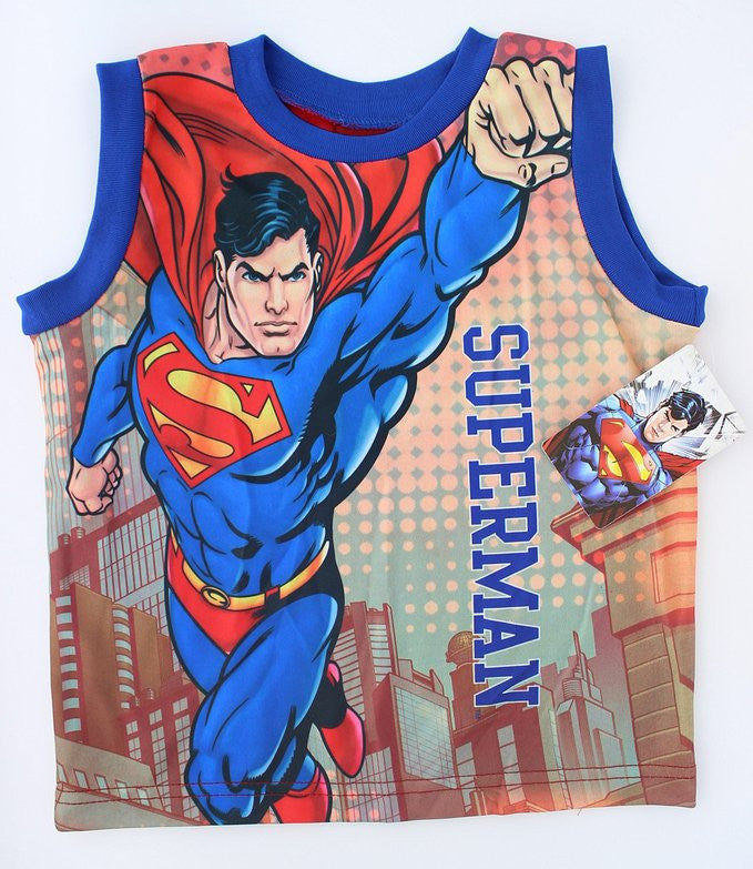 Superman Toddler Boys' "Flying Hero" 2-Piece Muscle Top & Shorts Set (2T)