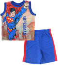 Superman Toddler Boys' "Flying Hero" 2-Piece Muscle Top & Shorts Set (4T)