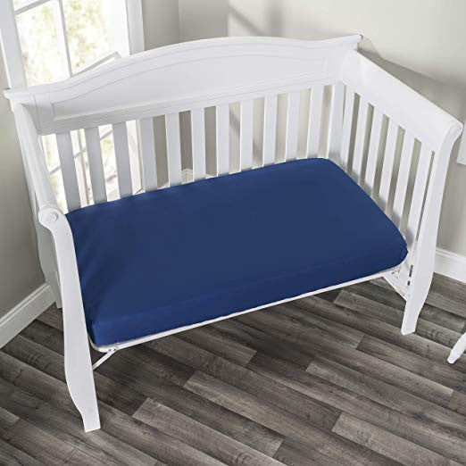 Everyday Kids Fitted Crib Sheet - Navy